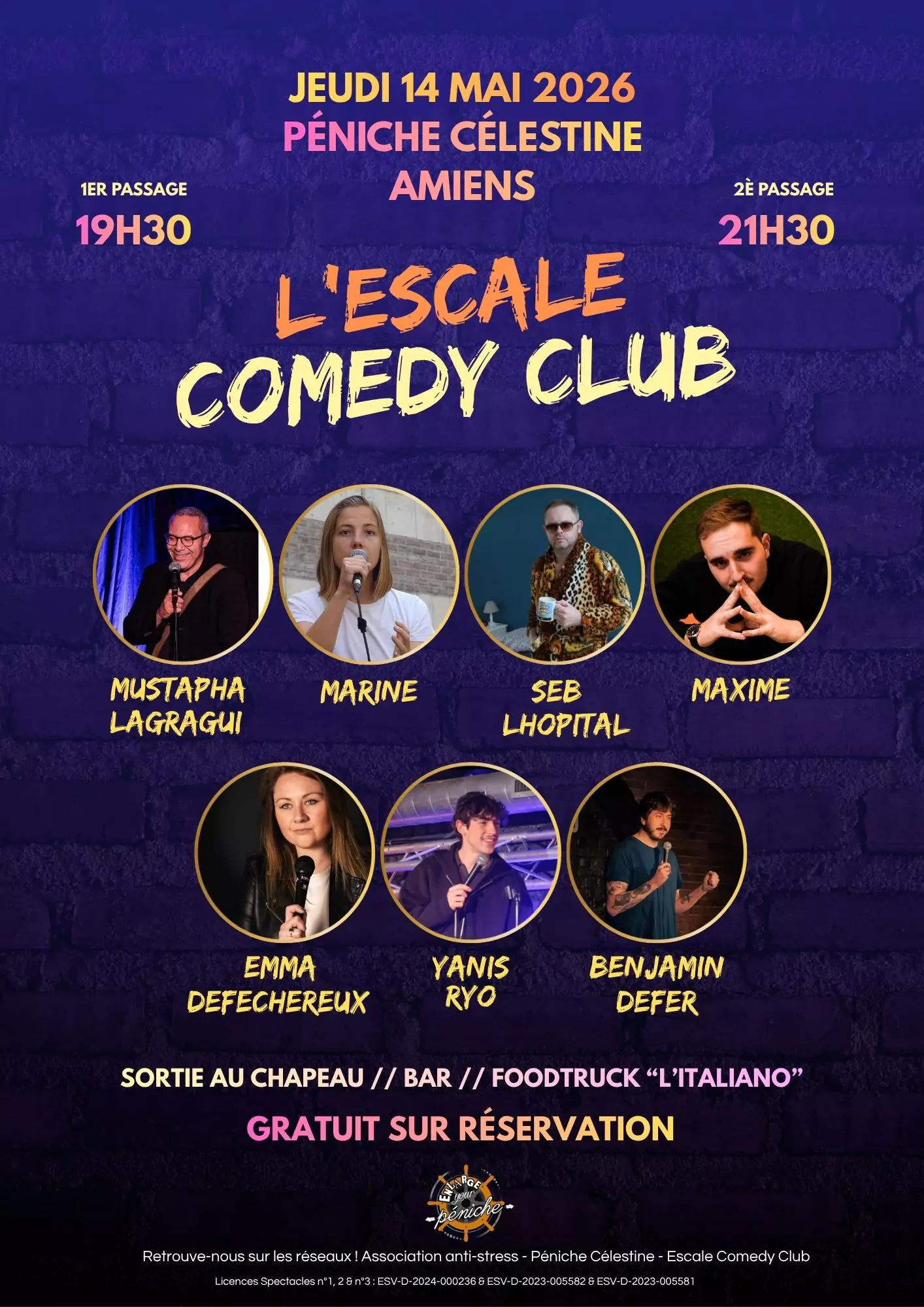 L'Escale Comedy Club embarque à Amiens !