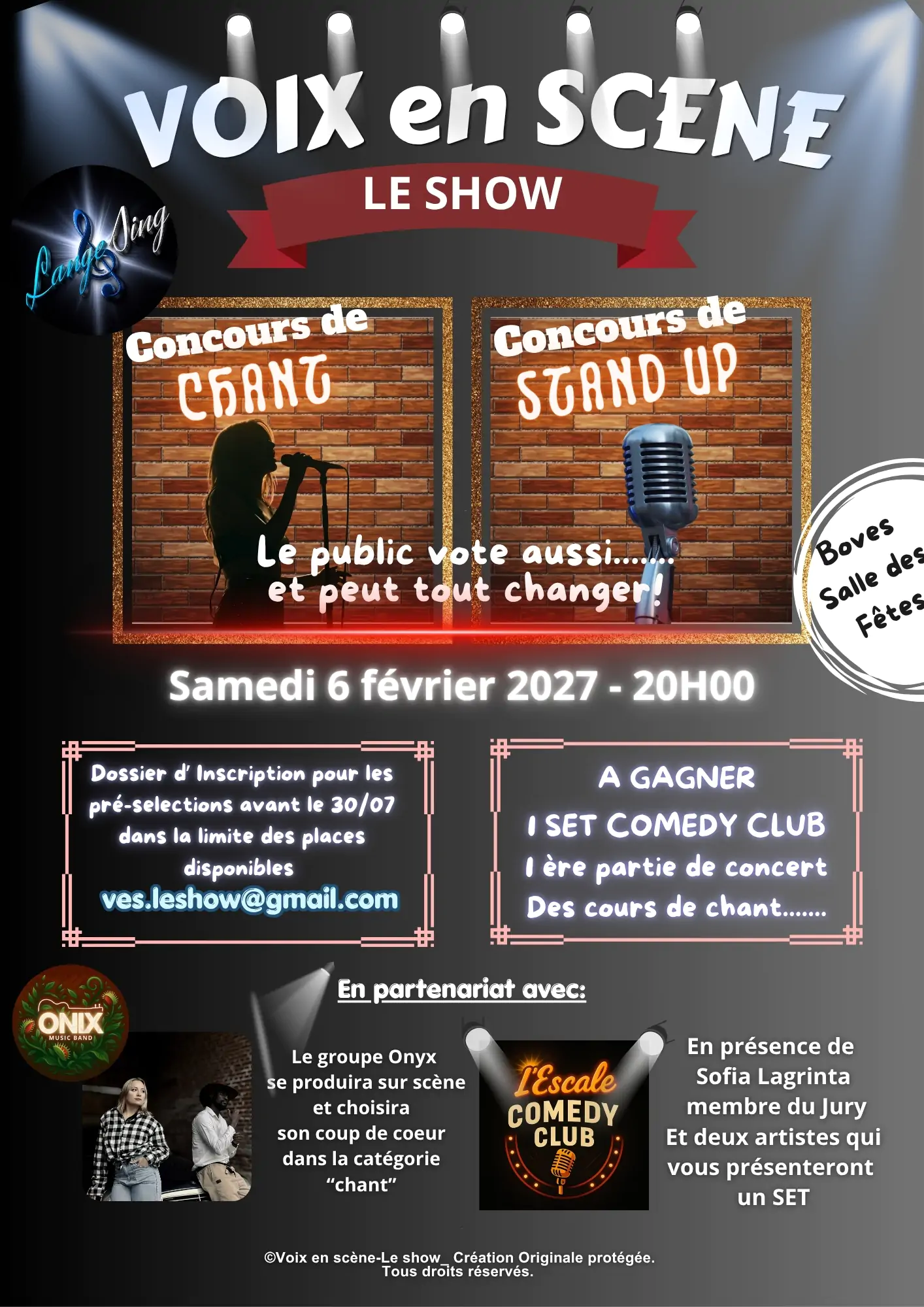 Concours de Stand up et de Chant